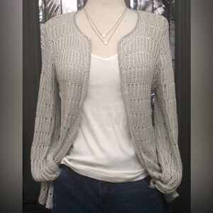 Chico’s Lightweight Open Front Knit Cardigan.